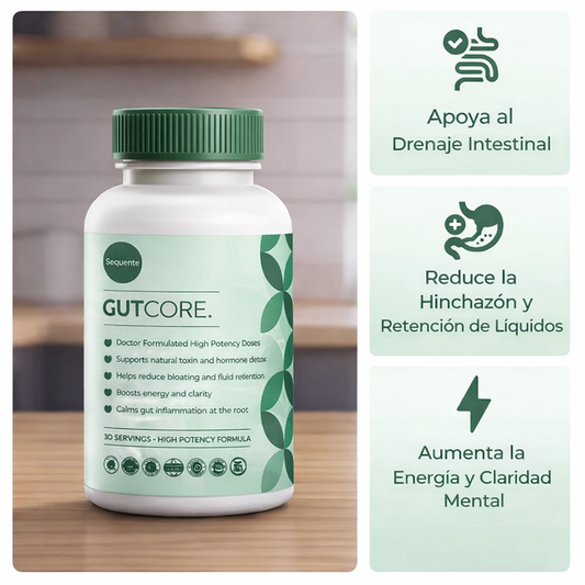 GutCore l Cápsulas de drenaje intestinal de máxima potencia